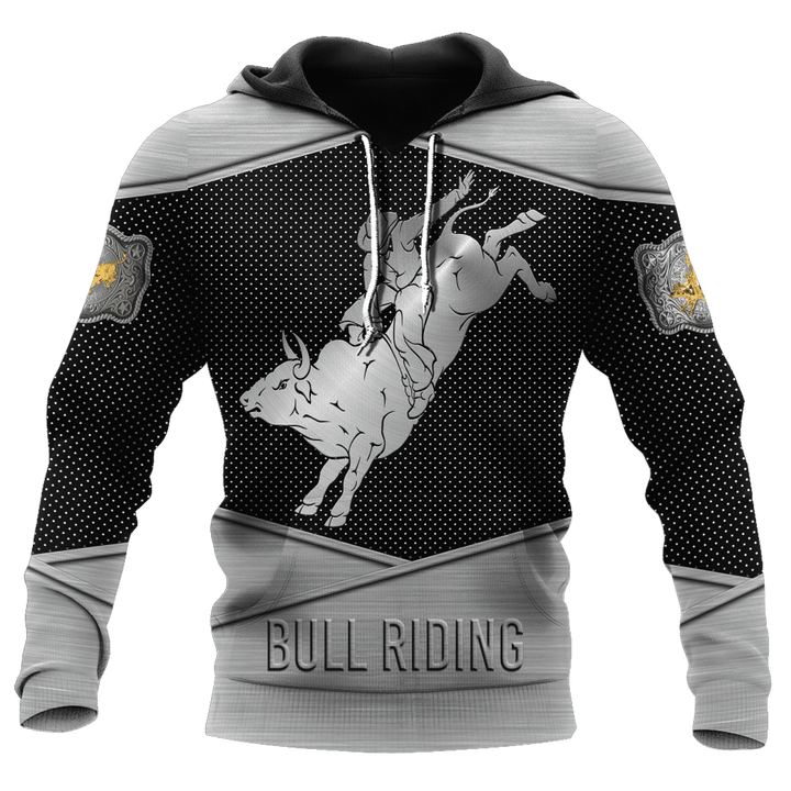  Personalized Name Bull Riding Unisex Shirts Metal Pattern