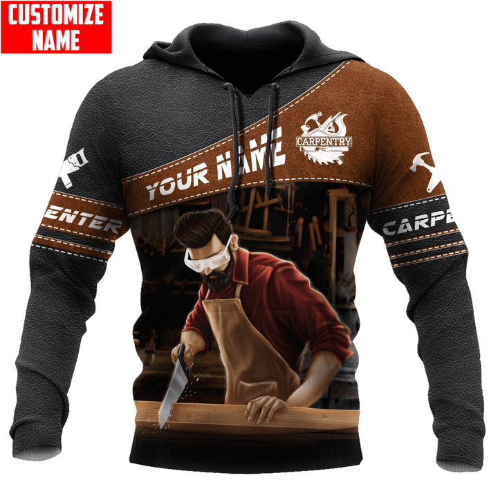  Personalized Name Carpenter Unisex Shirts Leather Texture Ver