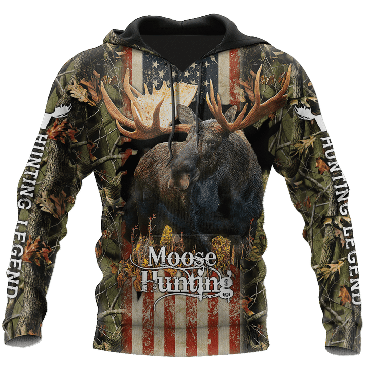 Personalized Name American Moose Hunting Shirts