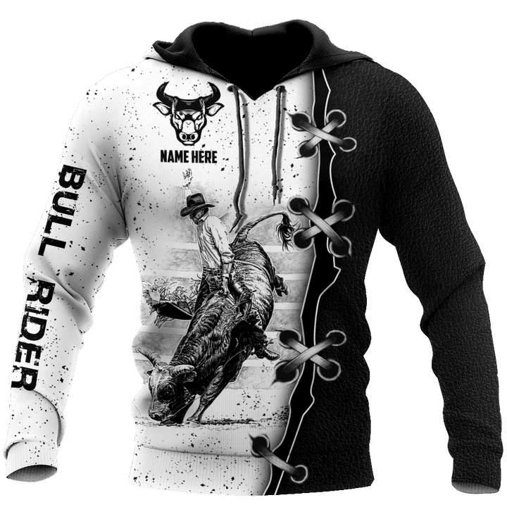  Personalized Name Bull Riding Unisex Shirts Black And White Bull Rider