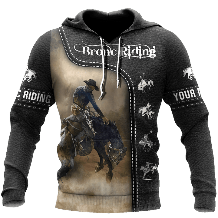  Personalized Name Rodeo Unisex Shirts Black Leather Texture