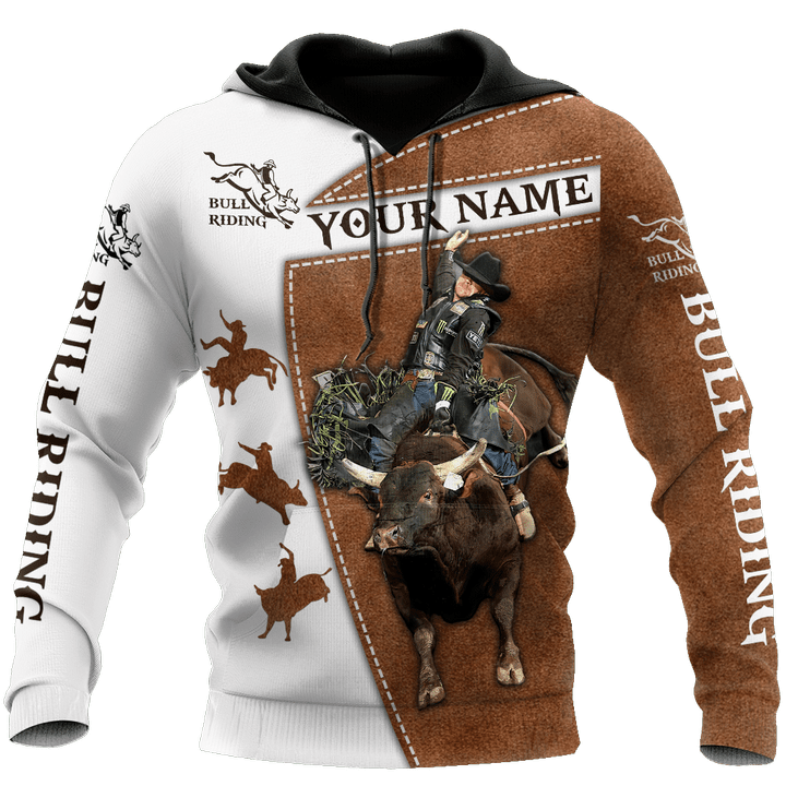  Personalized Name Bull Riding Unisex Shirts Brown Bull