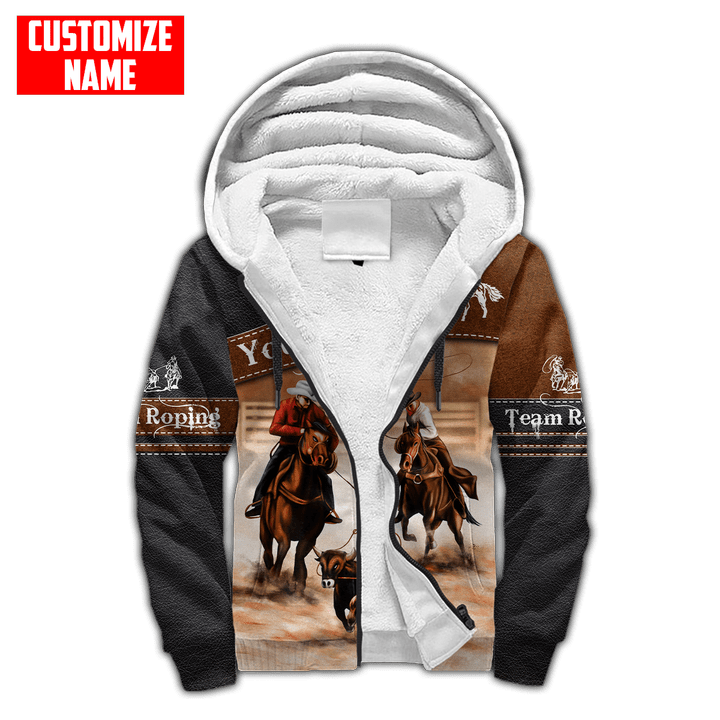  Personalized Name Rodeo Unisex Shirts Team Roping Leather Texture