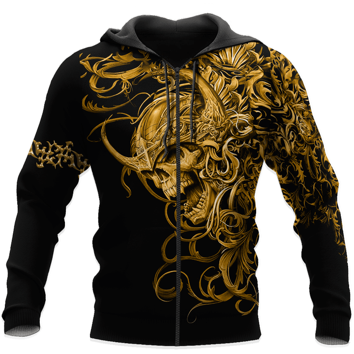  Premium Skull Unisex Shirts Golden Warrior