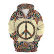 Hippie Vintage Peace Sign 3D All Over Printed Unisex Shirts