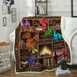 Be A Book Dragon Throw Blanket