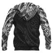 Turtle Maori Tattoo All Over Hoodie White NVD - Amaze Style™-Apparel