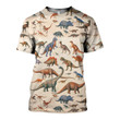 3D All Over Printed Types of Dinosaurs Shirts And Shorts - Amaze Style™-3D All Over Printed Clothes