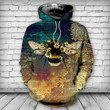 Bee 3D All Over Print Hoodie MP849 - Amaze Style™-Apparel