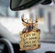 Deer Get In Two Sided Ornament