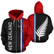 New Zealand All Over Zip-Up Hoodie - Straight Version - BN04 - Amaze Style™-Apparel
