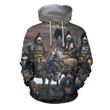 3D All Over Print Mongolia Warrior Hoodie - Amaze Style™-Apparel