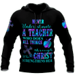 Teacher - Never Undersetimate A Teacher Hoodie 3D All Over Printed Shirts HHT2008201-LAM
