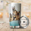 Custom Name – Girl Who Loves German Shepherd 3D Tumbler Cup