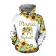 Mama Elephant Sunflower - Mother's Day Gift Combo Hoodie And Legging Outfit For Women