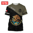 Personalized Name Mexico Combo T-shirt and Short 3D All Over Printed