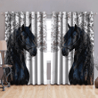 Beautiful Friesian Horse Window Curtains TNA04012105