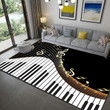 Music Notes Piano Area Rug
