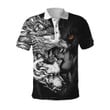 Wolf Tattoo Polo 3D All Over Printed Shirt for Men and Women