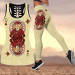 Lion Queen Poker 3D All Over Printed Legging + Hollow tank combo for Women