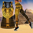 Queen of Egyptian Tattoos Legging + Hollow tank combo for women