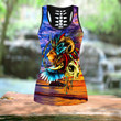 Lion Native Multicolor All Over Printed Legging + Hollow Tank Combo