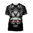 Tattoo Skull Tiger 3D All Over Printed Shirt for Men and Women