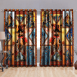 Native American Pow Wow Pattern 3D All Over Printed Window Curtains