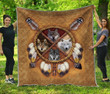 Wolf Native American 3D All Over Printed Quilt