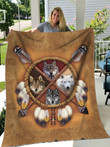 Wolf Native American 3D All Over Printed Blanket