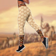 Owl Native American 3D All Over Printed Legging + Hollow Tank