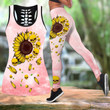 Sunflower Skull Tattoo Combo Legging + Tank TT082002 - Amaze Style™-Apparel