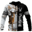 Beautiful Deer Huntaholic Half Camouflage Winter Forest - 3D All Over Printed Style for Men and Women