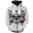 SKULL AND BUTTERFLY 3D ALL OVER PRINTED SHIRTS FOR MEN AND WOMEN PL279 - Amaze Style™-Apparel