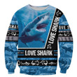 Love Shark 3D All Over Printed Shirts For Men and Women