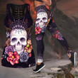 Flower love sugar skull tanktop & legging camo hunting outfit for women QB06172004