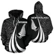 New Zealand Maori Silver Fern Hoodie White PL148 - Amaze Style™-Apparel