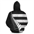Aotearoa-New Zealand Hoodie Silver Fern - Black PL - Amaze Style™-Apparel