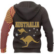 Australia In My Heart Aboriginal Tattoo Kangaroo Hoodie Yellow NNK 1410 - Amaze Style™-Apparel