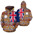 Australia Hoodie National Flag Aboriginal NNK 1406 - Amaze Style™-Apparel