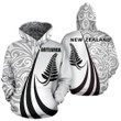 New Zealand Maori Silver Fern Hoodie Black PL144 - Amaze Style™-Apparel
