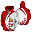 Hungary Coat Of Arms Zip Up Hoodie - Circle Style - Amaze Style™-Apparel