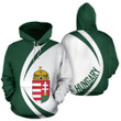 Hungary Coat Of Arms Zip Up Hoodie - Circle Style 01 - Amaze Style™-Apparel
