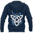 Scotland Saltire Celtic Thistle Hoodie Blue NNK 1514 - Amaze Style™-Apparel