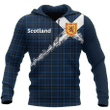 Scotland Saltire Celtic Thistle Hoodie Blue NNK 1514 - Amaze Style™-Apparel
