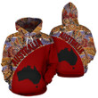 Australia Hoodie Aboriginal Kangaroo Red NNK 1409 - Amaze Style™-Apparel