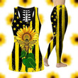 Sunflower Hippie Bee Combo Legging + Tank SU200304 - Amaze Style™-Apparel