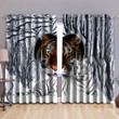 White Tiger Power Window Curtains by SUN SU200602S