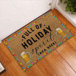 Full Of Holiday Spirit � Beer Coir Pattern Easy Clean Welcome DoorMat | Felt And Rubber | DO1052