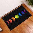 Rainbow Moon Phase � LGBT Support Easy Clean Welcome DoorMat | Felt And Rubber | DO1195